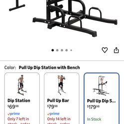 Adjustable Height Dip Bar Station, Heavy Duty Dip Station Push Up Bar for Home Gym,Multi-function Dip Station Pull Up Bar Full Body Strength Training 