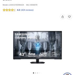 SAMSUNG G7 43” Smart Gaming Monitor
