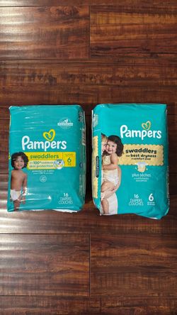 Pampers Swaddlers Up To 100% Leakproof Skin Protection Disposable Diapers: Size 6; 16 Count Each (2 For $16)