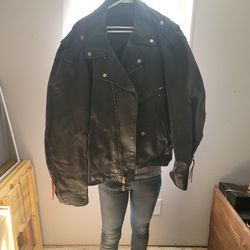 size 50 leather jacket 