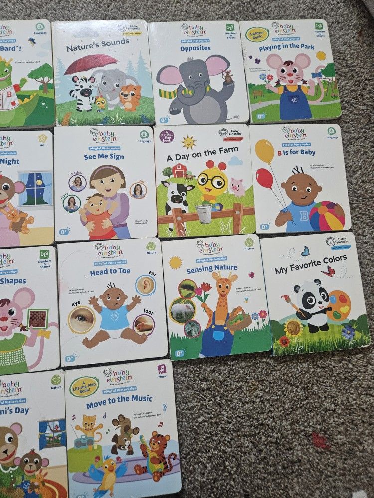BABY EINSTEIN HARD COVER BOOKS FOR BABIES AND TODDLERS