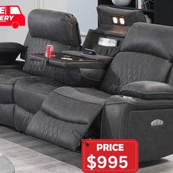 Power Reclining Sofa - Free Delivery ✅ New Power Recliner Sofa 