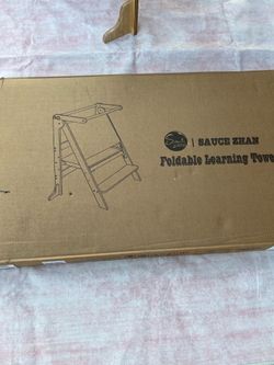 Wooden Toddler Learning Tower with Chalkboard