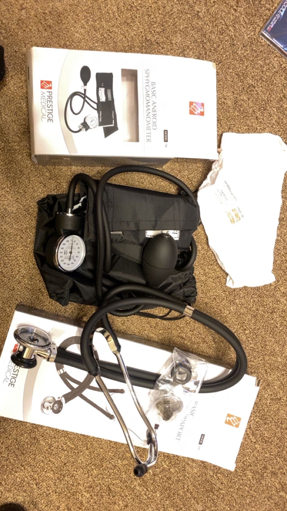 Slightly Used Sphygmomanometer And Stethoscope