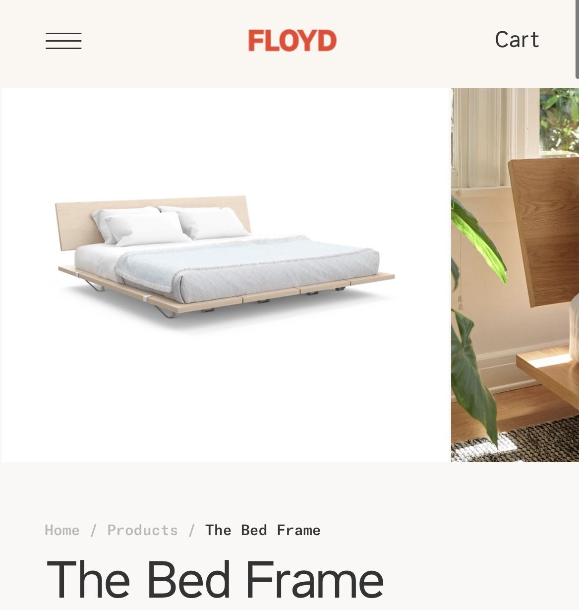 Floyd King Bed Frame and Headboard