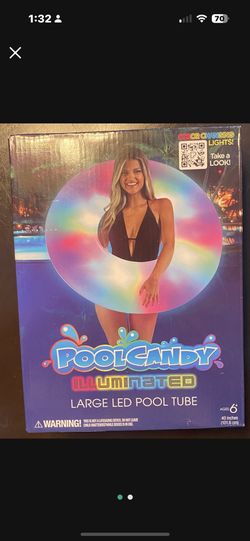Pool Candy Illuminated Large Pool Tube Great For Pool Parties Changes Color BRAND NEW
