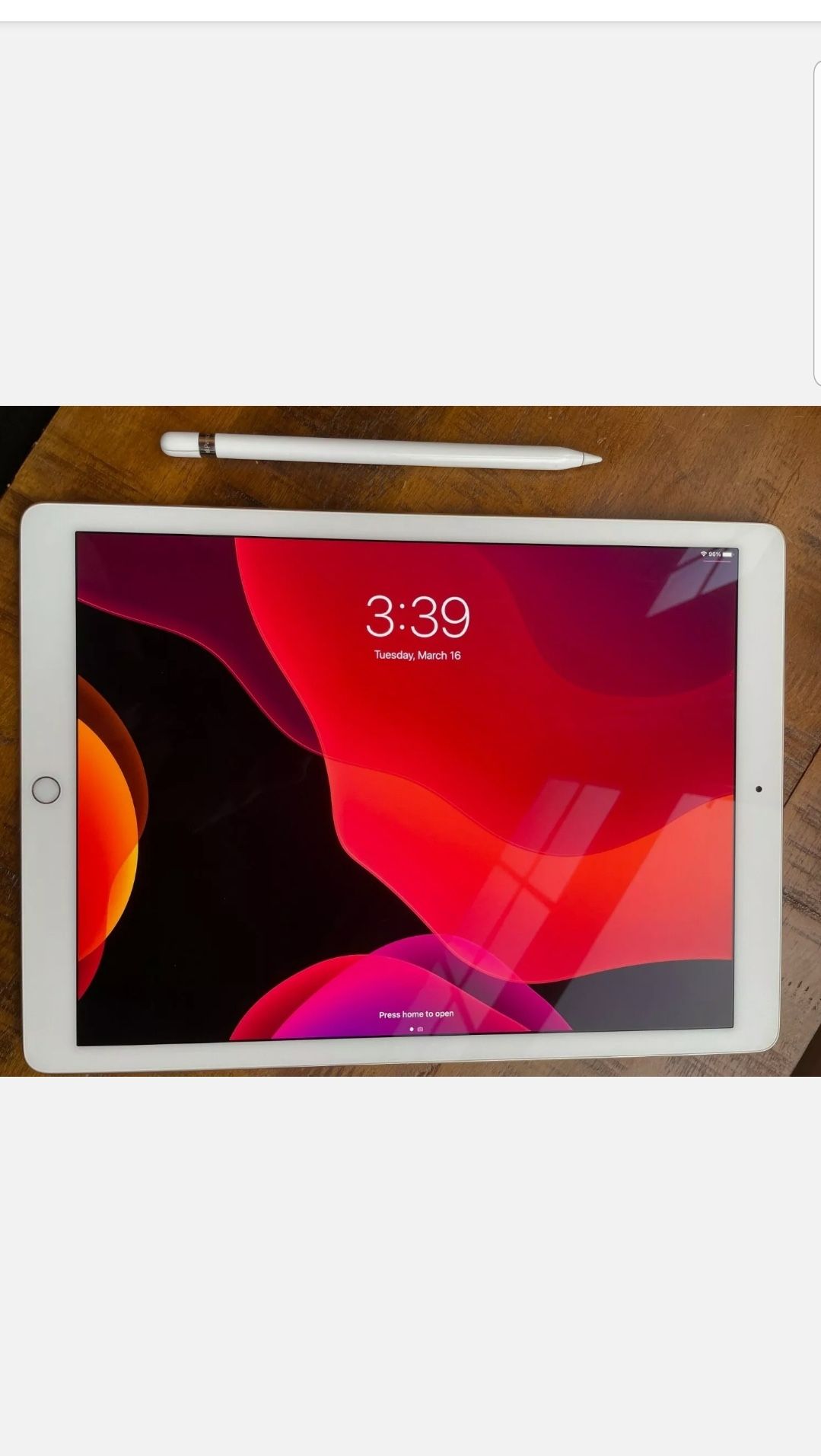 128gb IPad Pro With Pencil