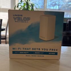 NEW Linksys WHW0101 AC1300 Velop Intelligent Mesh Wi-Fi System Gaming Streaming