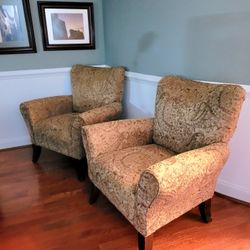 Two Paisley Side Chairs Good Condition