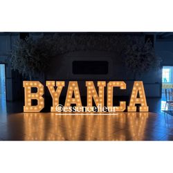 Marquee letters and numbers