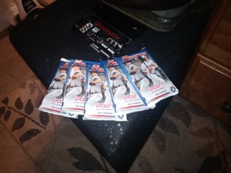Topps Bowman, Series 1, and Topps Heritage baseball cards.