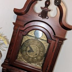 Antique Tempus Fugit Long Grandfather Clock 