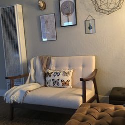 Indoor Bench w/ Walnut Frame