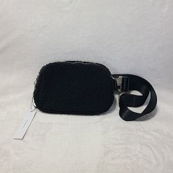 Ododos Fleece Mini Belt Bag BLACK 8x5"