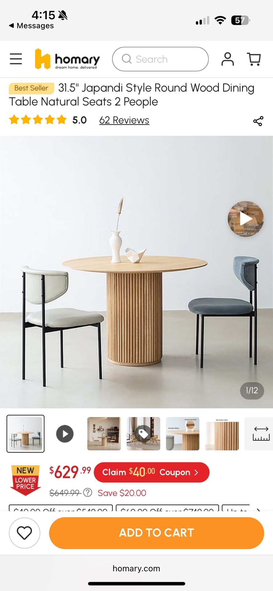 Two Person Dining Table