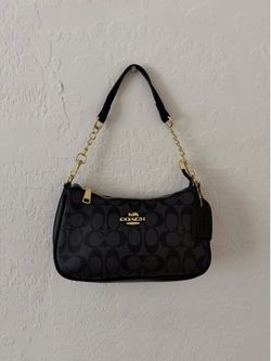 Coach Signature Black & Grey Shoulder Bag
