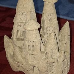 Vintage Carved Sandstone Castle 5 1/2 Inches Tall L1S907