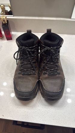 Waterproof Steel Toe Hiking Work Boots, Men's Size 10.5 – Brown Leather,