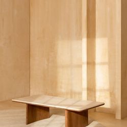 Travertine Top Coffee Table