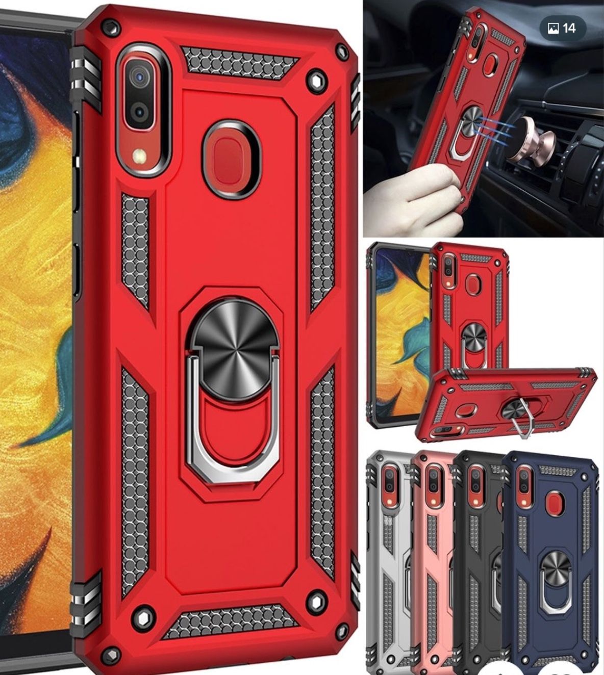 Samsung Galaxy Shockproof Case , Table Stand Or Finger Hold On Back