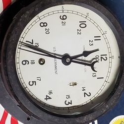 Old CHELSEA U S GOVERNMENT MARINE CLOCK
