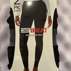 New! 32 Degrees Base Layer Pants Size:L 2 Pair