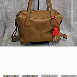 Tory Burch Bronw Leather Tote Bag 