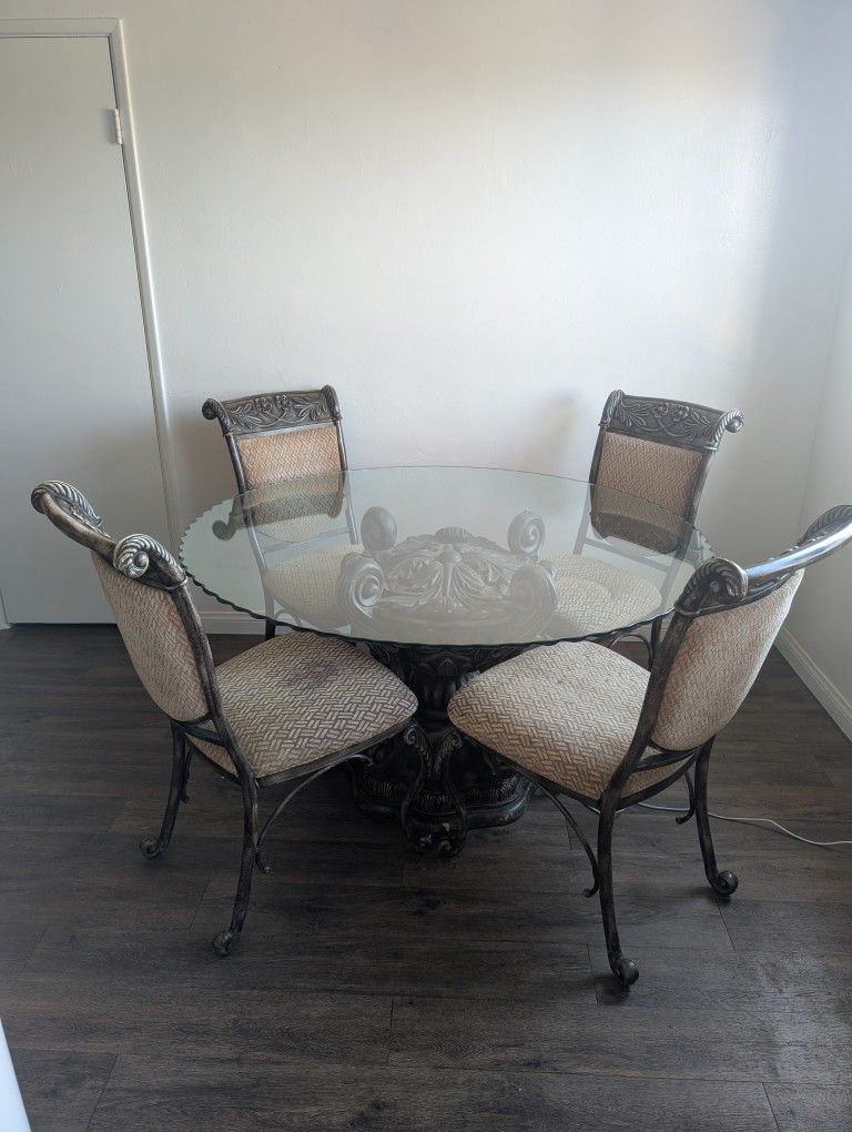 Glass Top Dining Room Table 