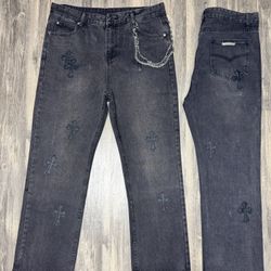 Brand New Chrome Heart Jeans With Package 
