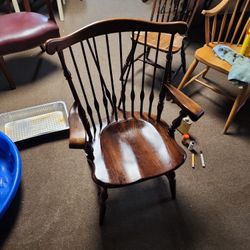 Ethan Allen "Rush Windsor" Style Dinning Chair With Very Little Wear("*WORTH $575.00*")