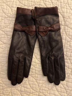 Elegant Genuine Leather Gloves Sz 7