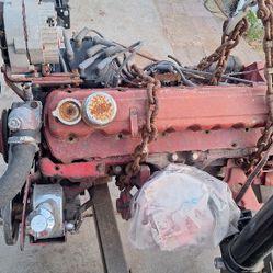 Chevy Motor ..straight 6 ... With Transmission. Motor Needs Work Not Running 