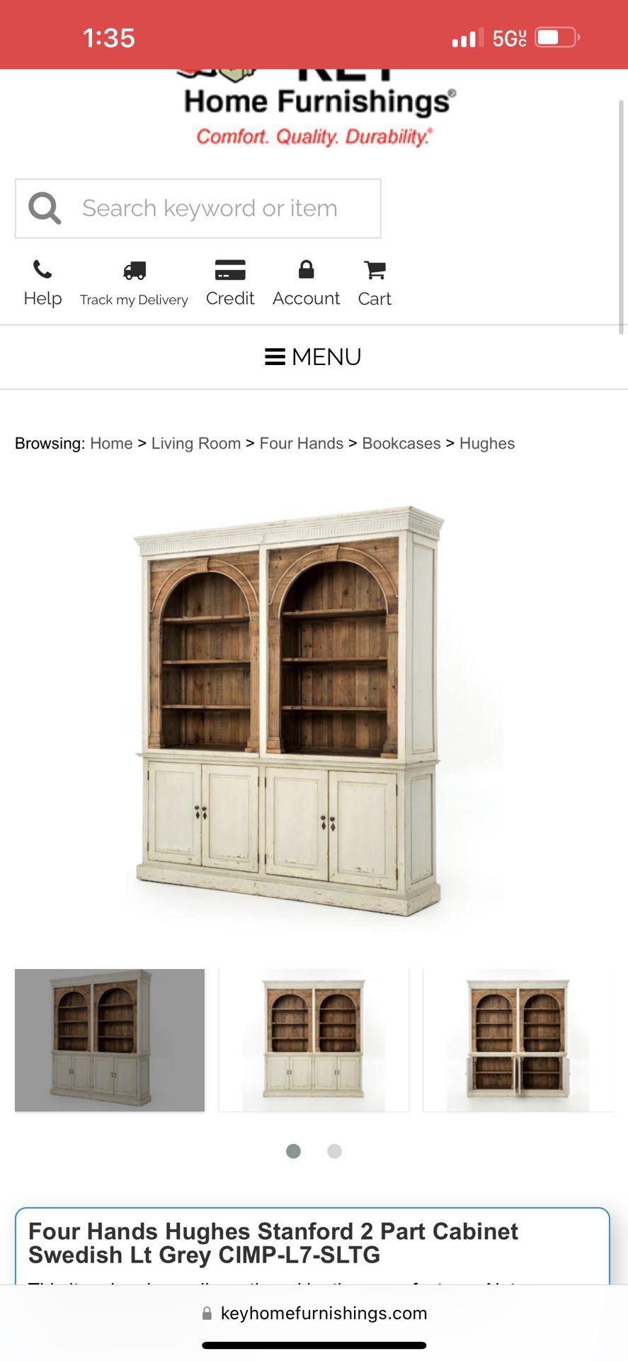 Selling Four Hands Storage Cabinet / Bookcase