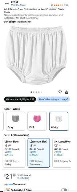 EEOST Adult Diaper Cover Plastic Pants
