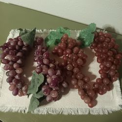 (4) Vintage Rubber Purple Grapes 11"