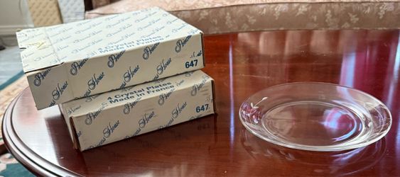 Princess House 2 sets of 4 crystal plates