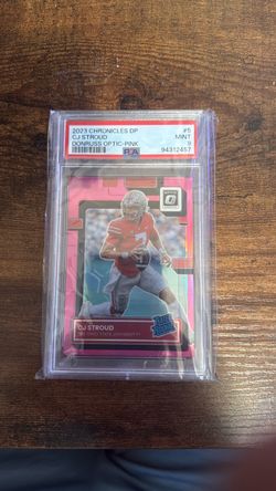 CJ Stroud 2023 Chronicles Donruss Optic Pink PSA 9