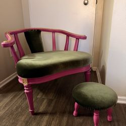 Statement Chair With Footrest
