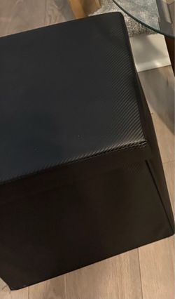 Black Foldable Ottoman