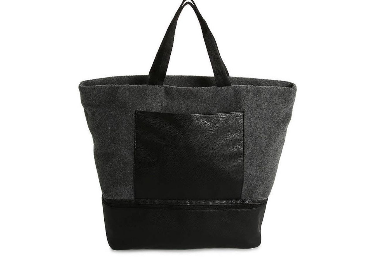 NEW DSW Weekender Felt Tote Bag with Shoe Compartment