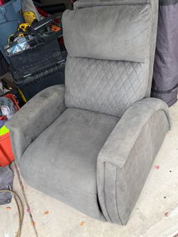 Gray Fabric Recliner Chair electric