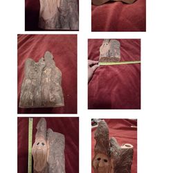 Vintage Bob and Lin Evans wood carved knobbit