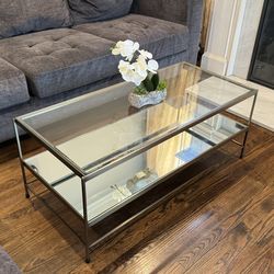 Brass Glass Set Of 4 Tables (Coffee Table, 2 End Tables & Sofa / Side Wall Table.