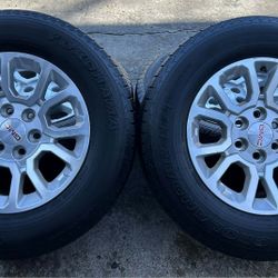 18 Inch Gmc Sierra Wheels And Almost New Tires 