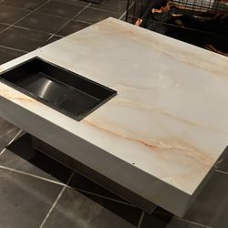 Faux Marble Coffee Table / Remote Tray