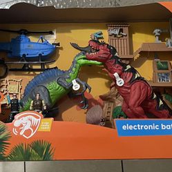Animal Planet Electronic Battling Dinos / Dinosaur Toy Set - Brand New