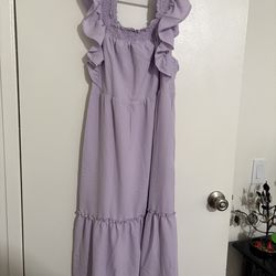 Light Purple Midi Dress Maternity