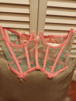 Hot corset bra exposed breasts sz s