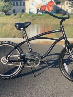 Wave 2.0 Standard 20" Single-Speed Black American flyer cruiser bike