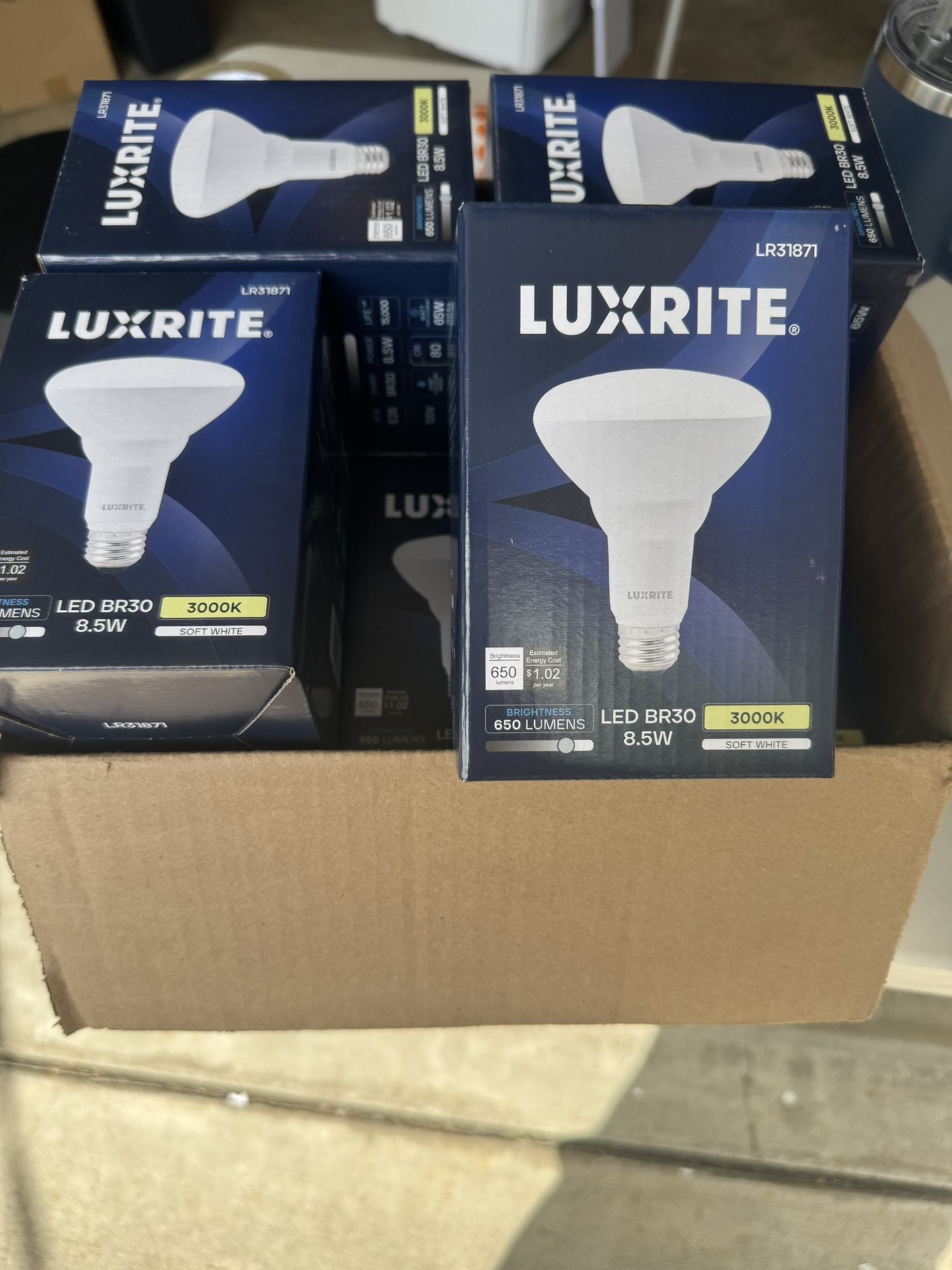 14 LUXRITE BR30 LED Bulb, 65W Equivalent, 3000K Soft White, Dimmable, 650 Lumens